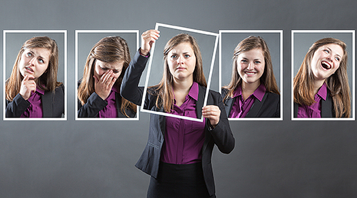 Section Image: Woman making various facial expressions 