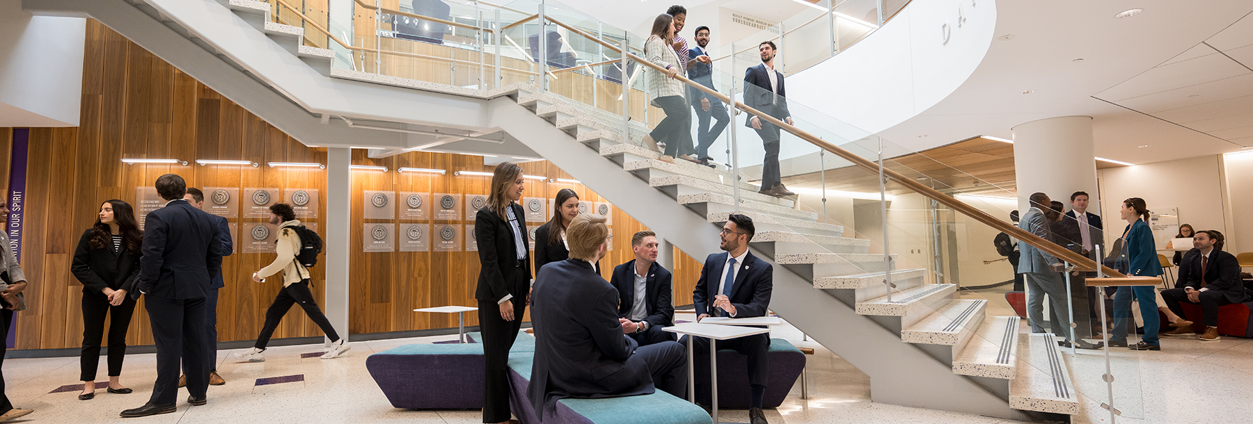 Section Image: Rogers Rotunda with students walking 