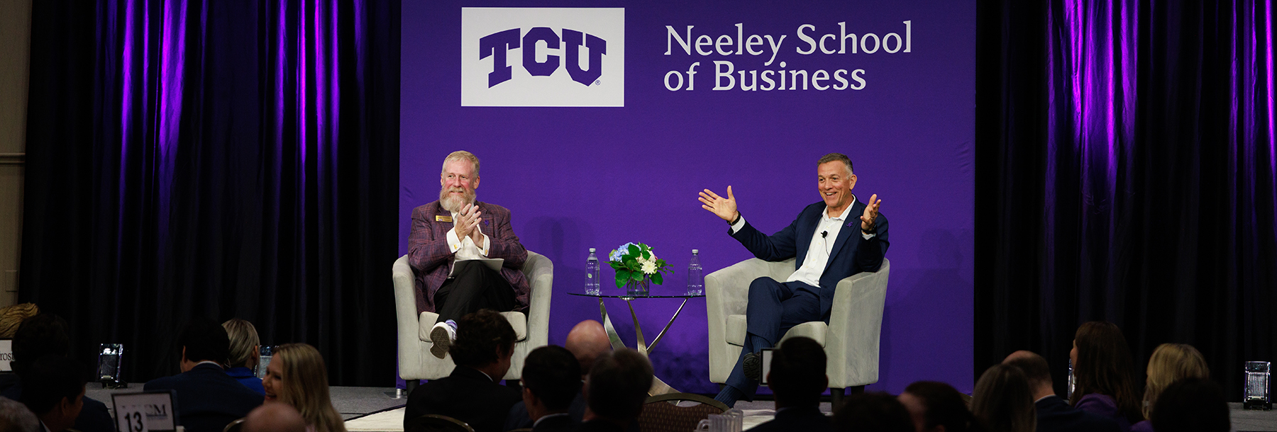 Section Image: Mike Freno and Craig Crossland on stage in the BLUU Ballroom 