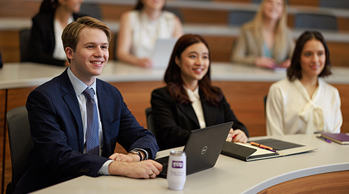 Section Image: Students in Neeley classroom 1201 