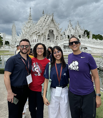 Winning team at a Thai cultural site