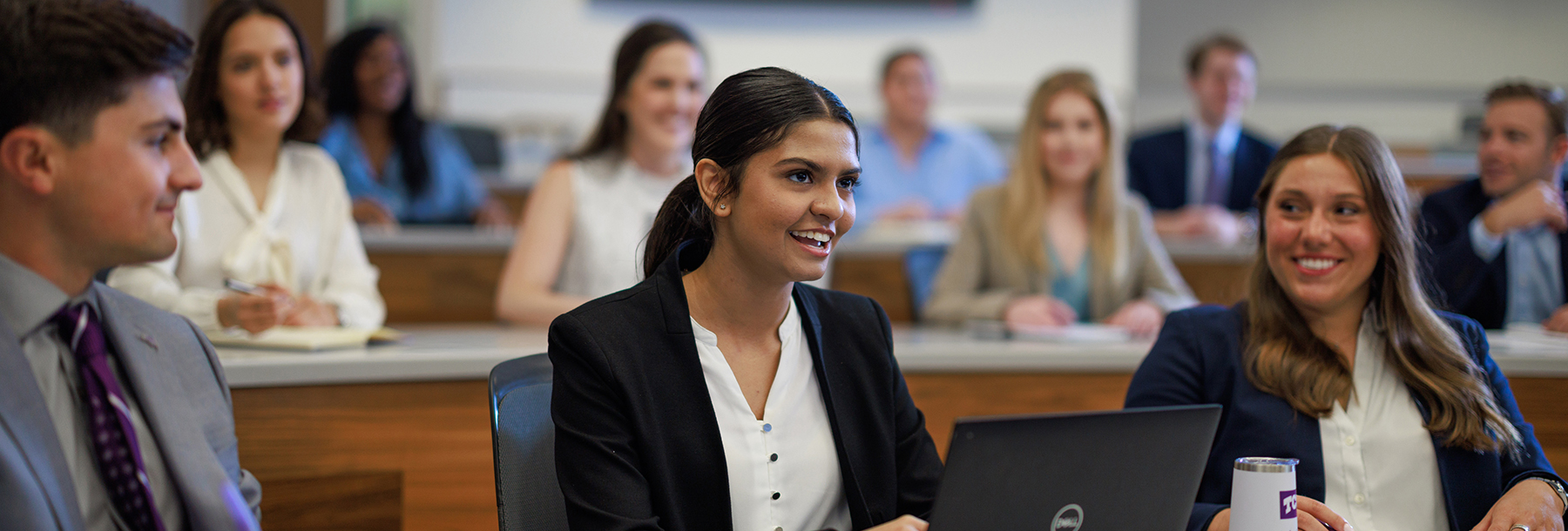 Section Image: Students in Neeley classroom 1201 