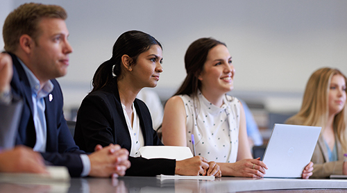 Ariela Martinez speaks with students 