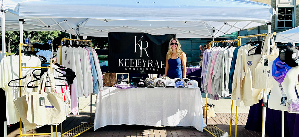 KeeleyRae Embroidery tent at Shaddock Market