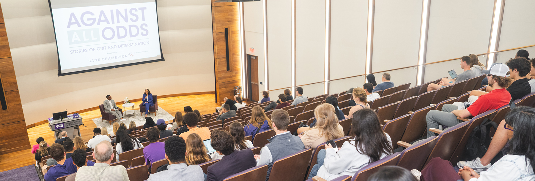 Section Image: Shaddock Auditorium with David Russell and Maria Walker 