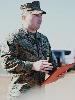 Valdes with Navy and Marine Corps Commendation Medal